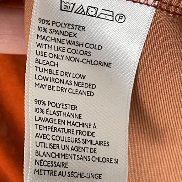 Kimchi Blu “Iris” deep V-neck long sleeve dress - burnt coral - XS - Picture 7 of 8